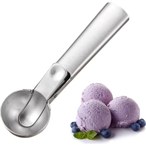 Ice Cream Scoop Stainless Steel Ice Cream Spoons Watermelon Fruit Dessert Maker Home Ice Cream Ball Maker Kitchen Accessories