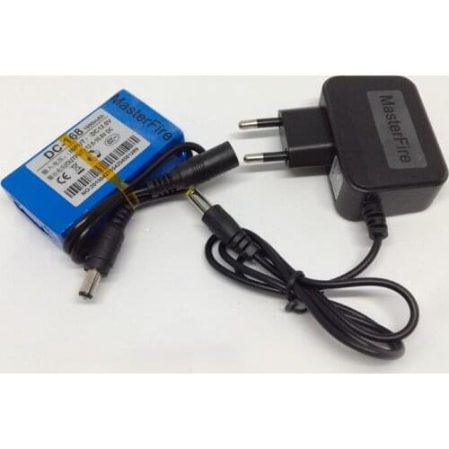 MasterFire DC 12V 1800mah Portable Lithium-ion Rechargeable Polymer Power Battery Pack with AC Wall Charger DC-168,20set/lot