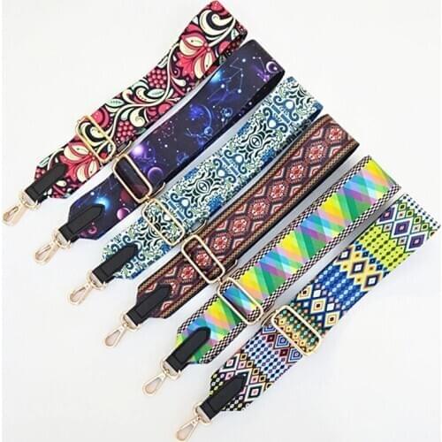 Fashion Luxury Shoulder Straps Women Bags Adjustable Straps Wild One Shoulder Diagonal Ethnic Style Replacement Shoulder Straps