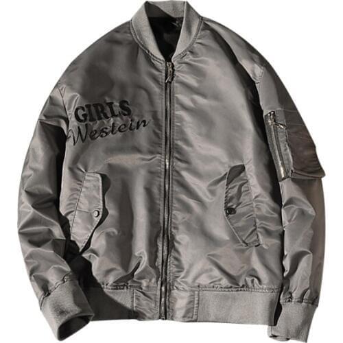 2019 Bomber Jacket Men Net Red Same Big Dragon Letter Embroidery Handsome Fashion Solid Suede Baseball Jacket