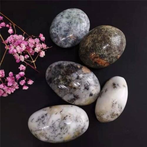 Natural gemstone Healing Reiki crystal tree agate palm stones for decoration