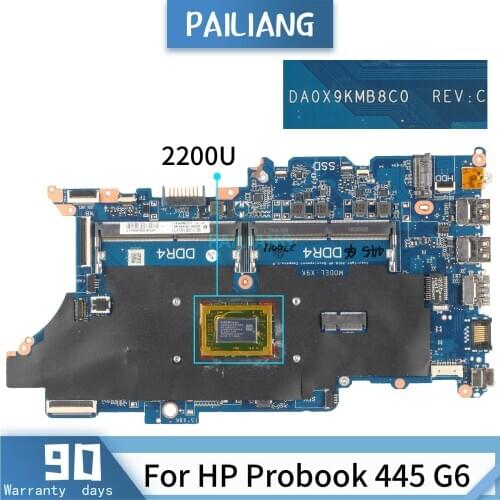 PAILIANG Laptop motherboard For HP Probook 445 G6 Mainboard DA0X9KMB8C0 2200U tesed DDR3