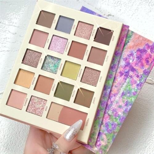 20 Colors Monets Dreamland Eyeshadow Palette Matte Glitter Oil Painting Eyeshadow Makeup Palette Pastels Eye Shadow Makeup NEW