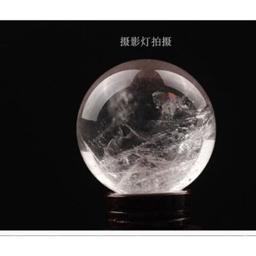 Kiss of Elves Natural White Crystal Balls Protolith Healing Divination Meditation Stone QUARTZ CRYSTAL home Sphere stand
