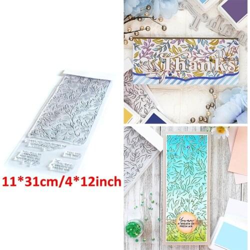 4*12 inch Clear Transparent Stamps Foliage Twig You Are The Best Compliment Wishes DIY Scrapbooking Craft 2021 New Arrival