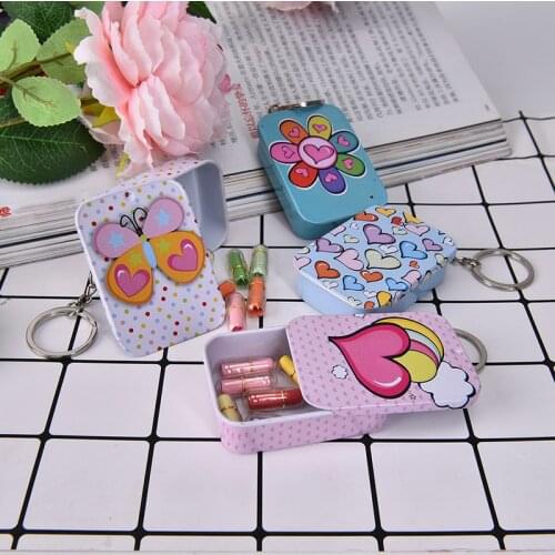 Rectangle Empty Tinplate Tin Tea Can Storage Box Organizer Jewelry Candy Case