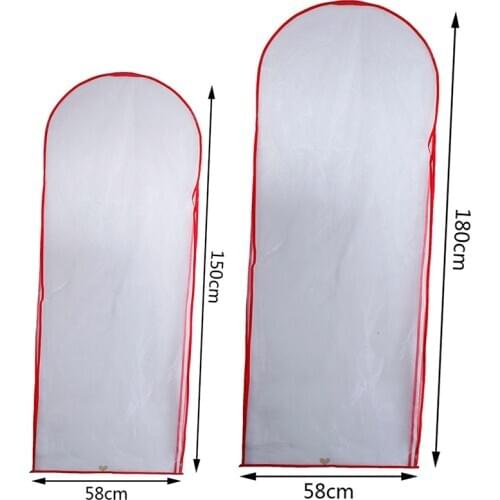Dustproof Dress Bag Bridal Gown Long Clothes Bags Protector Case Cover Wedding Dresses Garment Clothing Dust Cover 180/150cm