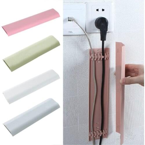 Universal Home Office Wall Wire Mount Finishing Storage Box Self-Adhesive Data Line Fixed Fastener Protector Track Storage Clip