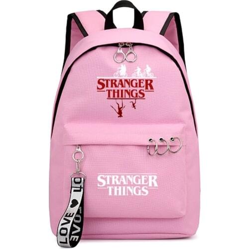 Girls Fashion Stranger Things School Backpack Boys School Bags Bookbag Women Trendy Rucksack Teenage Stranger Things Backpacks