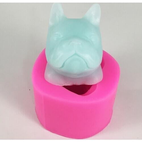 Luyou 1pcs Bulldog Silicone Cake Fondant Mold DIY Baking Chocolate Cake Decoration Tools French Bulldog Cake Baking Tools FM1526