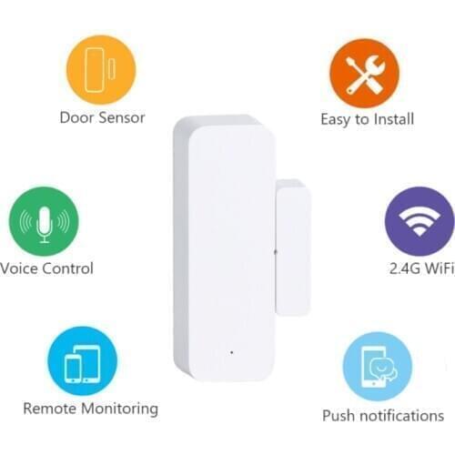 Smart WiFi Door Sensor Door Open / Closed Detectors Magnetic Switch Window Sensor Home Security Alert Security Alarm