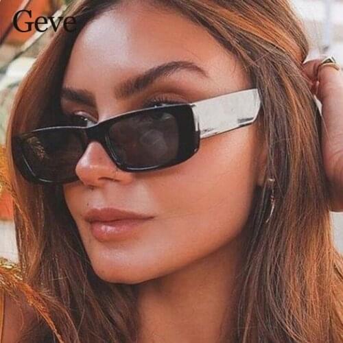 Vintage Square Womens Sunglasses Small Brand Travel Steampunk Sun Glasses Shades Luxury Classic Narrow Frame Glasses Eyewear