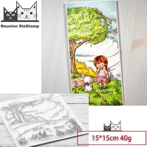 Reunion Big Tree Whirlwind Clear Stamp for Scrapbooking Transparent Silicone Rubber Stamping DIY Photo Album Card Making Decor