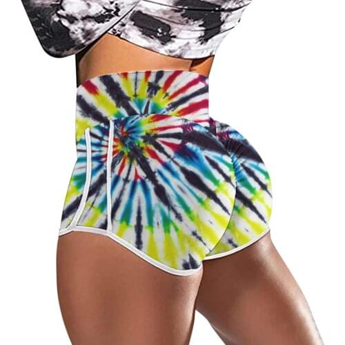 Yoga Short Pants Women Printing High Waist Stretch Strethcy Leggings Hip-lifting Yoga Sweatpants Track Pants Seaside Pants