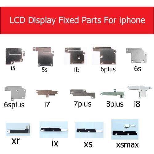 LCD Display inner Metal Fixed Parts For iphone 5 5s 6 7 8 Plus X XR XS MAX LCD Touch Screen Small Holder Bracket Shield Plate