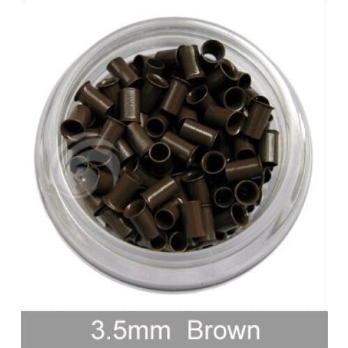 1bottle copper micro ring Micro ring Copper beads Copper link for I tip hair/ Micro ring/loop hair extension, Brown,1000pcs/lot