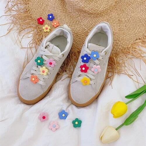 10PCS Flower Decoration Shoelace Charms Buckle Accessories Set DIY Decor Women Girls Cute Sneaker Cordones Decoración