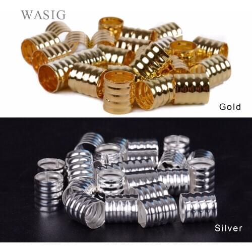 100pcs 10x8mm silver/golden Dreadlock Beads Spring Shape Adjustable Hair Braid Cuff Clip Aluminium Alloy Tube Lock Styling Tool
