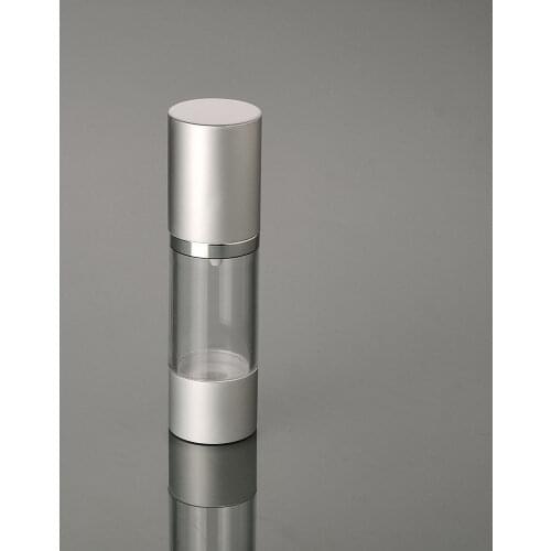 15ML matte silver airless bottle lotion emulsion serum liquid foundation whitening essence recovery complex cosmetic packing