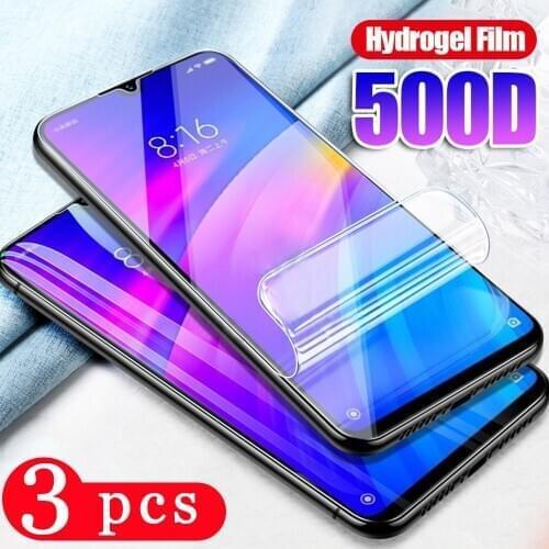 3Pcs soft full cover for xiaomi redmi note 8 pro 8A 8T hydrogel film redmi 6 6A 7A note 7 pro phone screen protector Not Glass