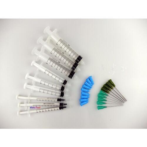 9 Pack - Syringe with Blunt Tip Needle and Caps, Great for Refilling E-juice, E-Liquids, E-cigs, Vape, Oil or Glue Applicator