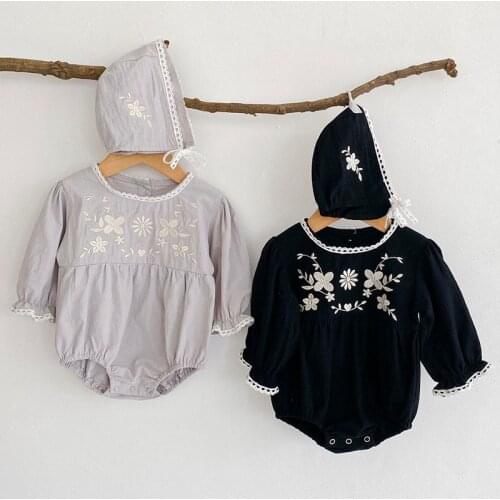 Spring Kids Baby Girl Long Sleeve Embroider Lace Rompers Autumn Newborn Infant Baby Girl Rompers Baby Girl Clothes Rompers