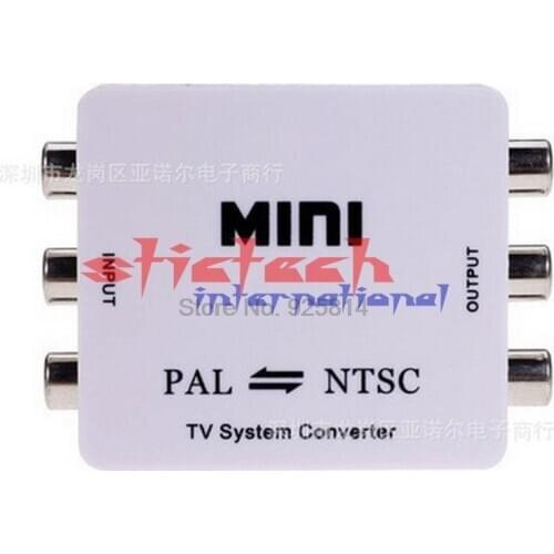 By dhl or ems 20pcs Mini HD PAL NTSC Mutual Conversion TV System Converter Adapter for Single-format Video Equipment