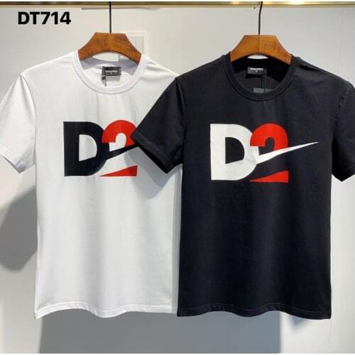 Dsquared2-letter printing, mens and womens T-shirts, couples, 2021 mens T-shirts DT714