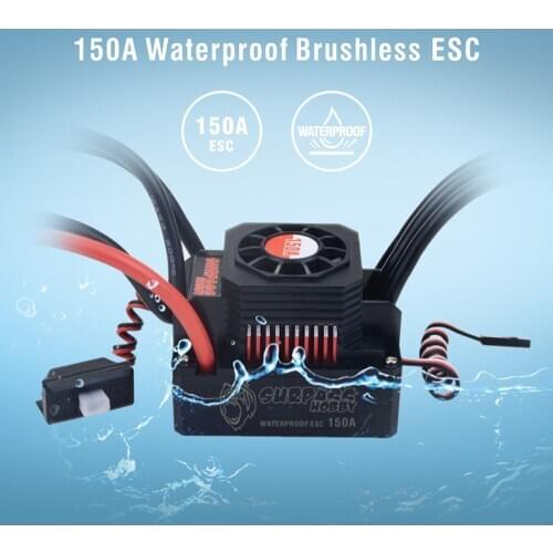 KK Waterproof 150A ESC Electric Speed Controller for RC 1/8 RC Car 3665 3670 3674 4068 4076 Brushless Motor Car accessories