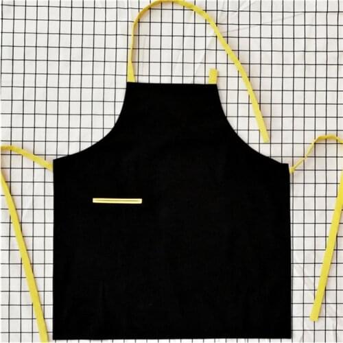 Black Canvas Apron Print Logo Name Cafe Barista Bartender Restaurant Chef Bistro Baker Pastry Shop Uniform Florist Work Wear B86