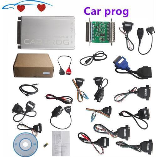 ECU Chip Tunning tool for Carprog Full V8.21 V10.05 with 21 Adapters Airbag reset best Dash Immo MCU/ECU ECU Programmer Firmware