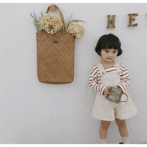 Childrens Jumpsuit Casual Korean Loose Overalls For Girls Denim Wide Leg Pants 2019 Summer Baby Girl Shorts Child Kids Overalls