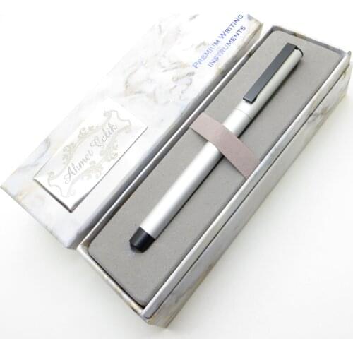 Wings Marble R444 Silver Roller Pen | İsme Special Pen | Gift Pen