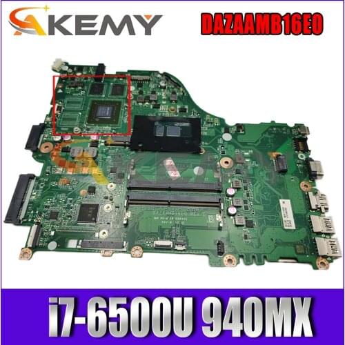 For Acer Aspire E5-575 F5-573 E5-575G F5-573G Laptop Motherboard ZAA X32 DAZAAMB16E0 W/ i7-6500U 940MX 2G-GPU 100% Fully Tested