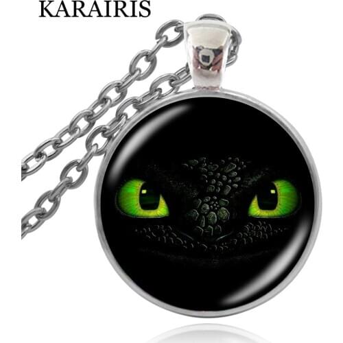 KARAIRIS Trendy Black Cat Face Necklace Classic Glass Cabochon Bronze Chain Necklace&Pendants Fashion Jewelry for Women Man Boys