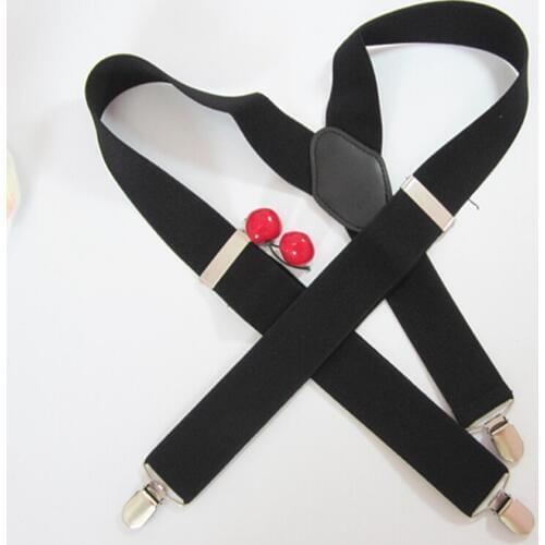 Mans Suspendders Leather Braces Adjustable Suspenders Strong 3clasps Casual Male Suspenders