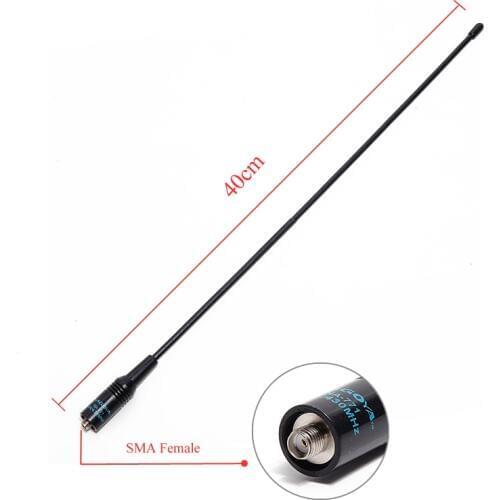 NA-771 NA771 SMA-F SMA Female Dual Wide Band Flexible Antenna VHF/UHF 144/430MHz Two Way Radio for Kenwood BAOFENG UV-5R BF-888S