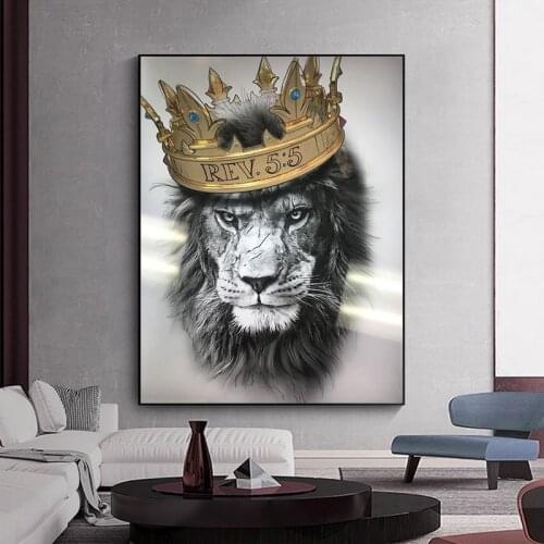 Wall Art Pictures A Lion with Dignity HD Animal Cool Prints Poster Home Decor Canvas Paintings Modular No Frame for Living Room