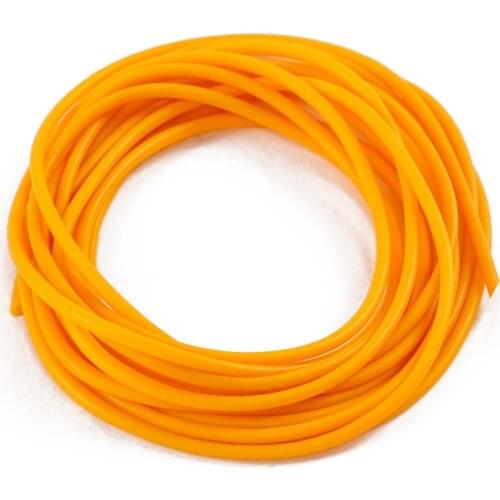 New 3m/6m Orange Hollow Pole Elastic Inner Outer Diameter 0.7-2.2mm Fishing Lines Retention Rope Latex Tube Fishing Tackles