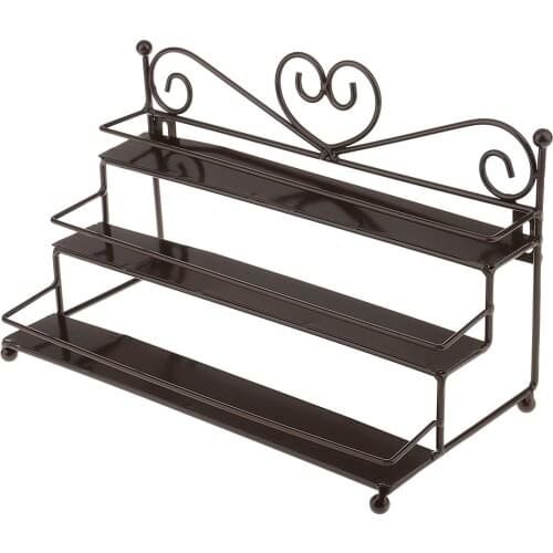 New 3/5 Tiers Nail Polish Organizer Metal Wall Rack Display for 24/36/50 Bottles