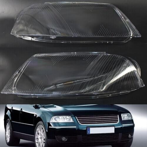 Pair Car Headlight Headlamp Lens Cover for VW Passat B5.5 2000-2005