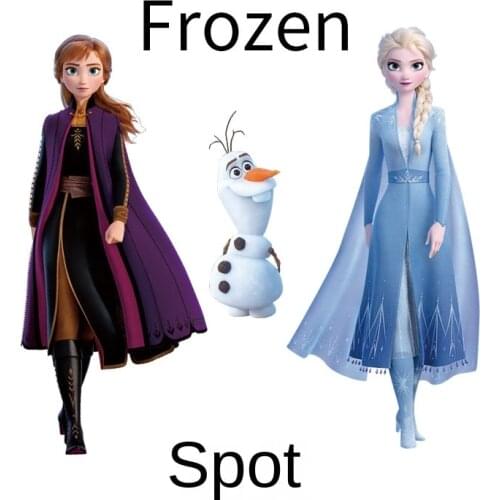 Frozen Elsa and Anna Princess Patches for Clothing Cartoon Cute Kids Clothes Patch Iron on Patches for Clothes Diy Patch Cute