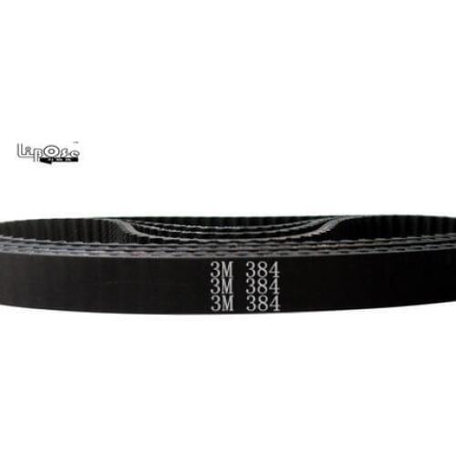 Timing belt 6mm HTD3M timing belt teeth 128 width 12mm length 384mm rubber closed-loop 384-3M-12 High quality 384 HTD 3M 12 CNC