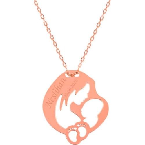 Silver Is Mother Baby 'S Love Necklace