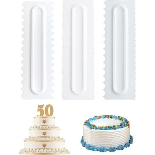 1pc Cream Scraper Irregular Teeth Edge Spatulas Cake Baking Scraper Fondant Cake Slicer Pastry Cutters Tools DIY Decorating