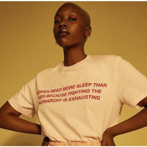 Skuggnas Women Need More Sleep THAN MEN BECAUSE FIGHTING THE PATRIARCHY IS EXHAUSTING T-Shirt Women Funny tees aesthetic clothes