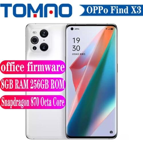 Original Oppo Find X3 5G SmartPhone 120Hz 6.7" AMOLED Snapdragon 870 50MP Rear Camera 65W SuperVOOC Android 11 Google Play NFC