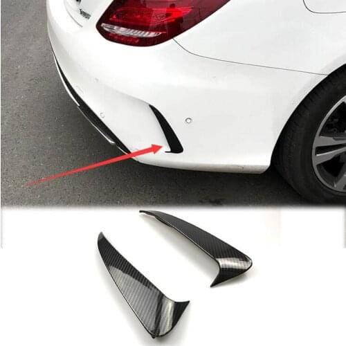 Rear Bumper Spoiler Air Vent Trim Cover 2015-2019 For Benz C Class W205 C43 C63 Amg Black Car Accessory Car Body Stickers