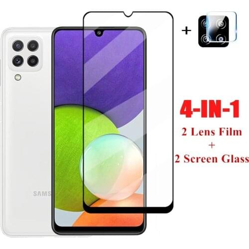 Full Glue Glass For Samsung Galaxy A22 4G Tempered Glass For Samsung Galaxy A22 4G Screen Protector Phone Film For Samsung A22
