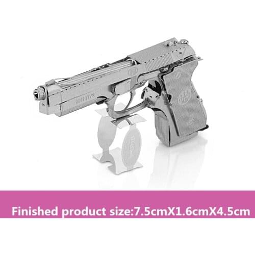 Stereoscopic Metal Assembling By Hand 3D Toy Gun Military Model DIY Jigsaw Puzzle Childrens Day Gifts for Boy Friend